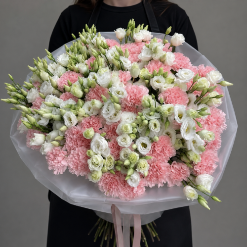 фото Авторский микс диантусов и эустомы XL 🌸